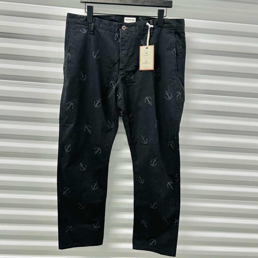 Nautical The Broken Inn Alpha Chino Slim Tapered Dockers Monogram Pants 36x30